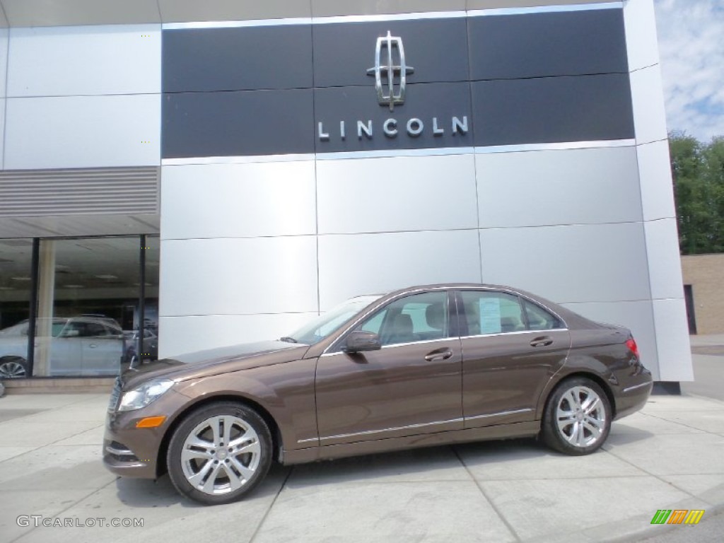 2013 C 300 4Matic Luxury - Dolomite Brown Metallic / Almond Beige photo #1