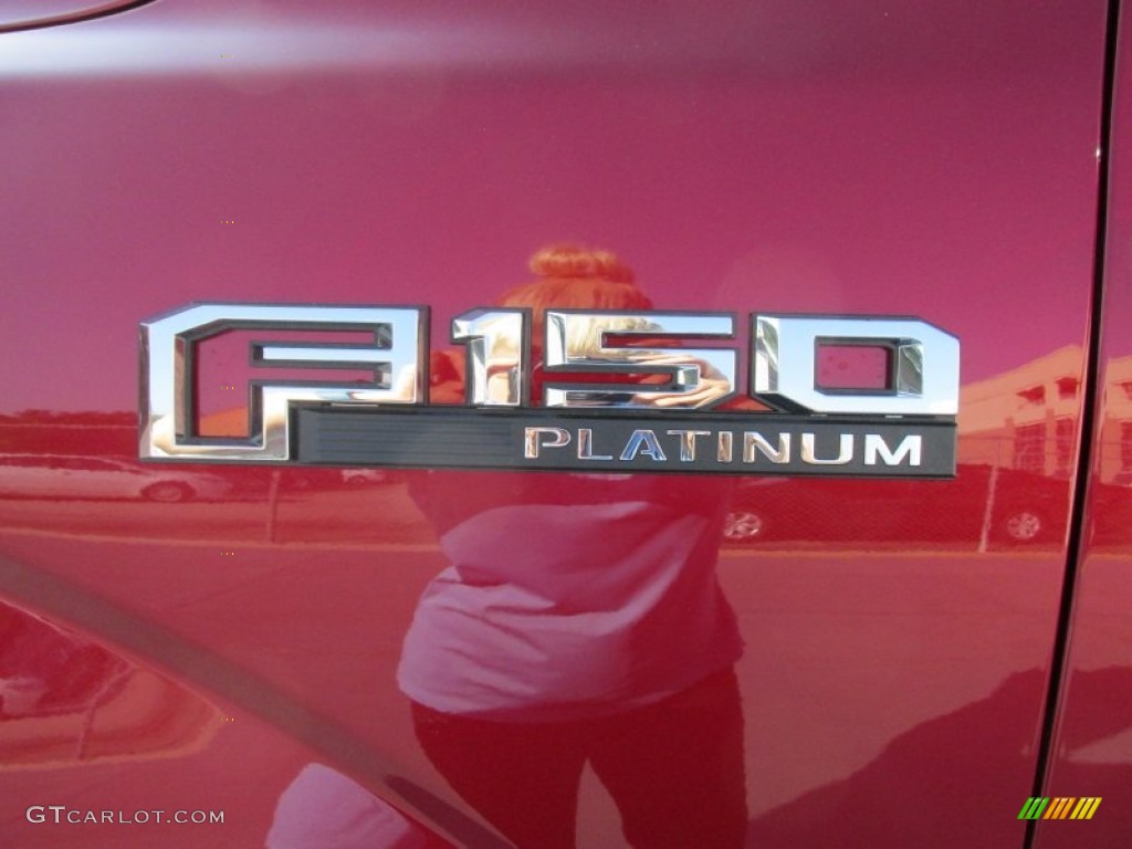 2015 F150 Platinum SuperCrew 4x4 - Ruby Red Metallic / Platinum Brunello photo #13