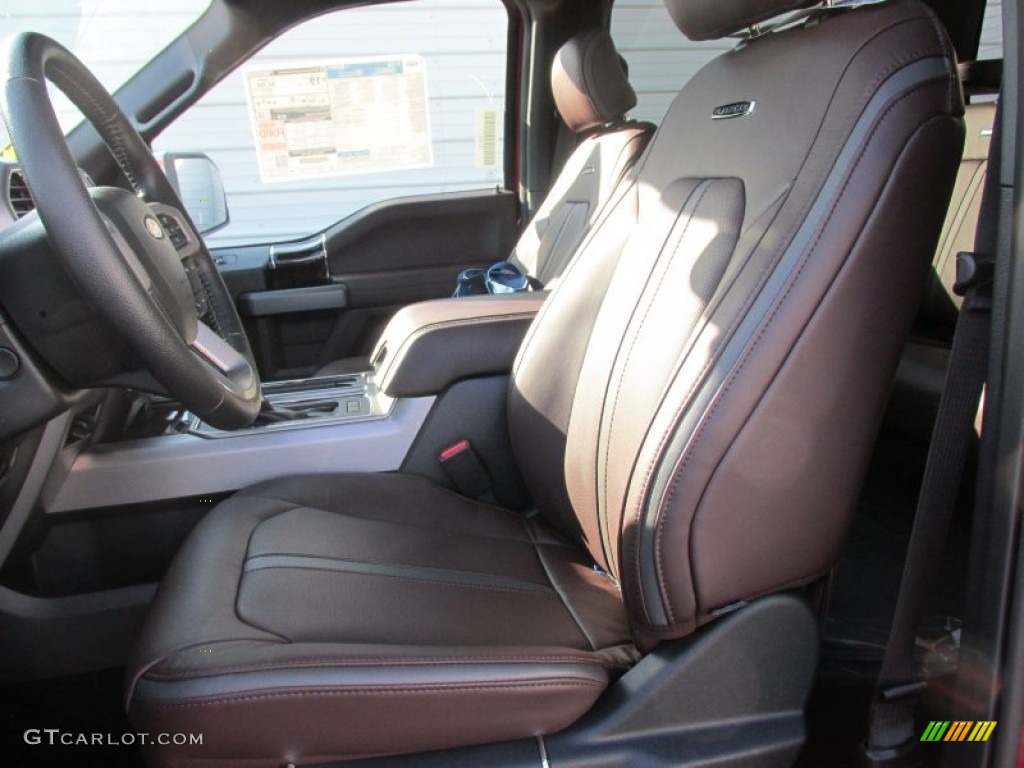 Platinum Brunello Interior 2015 Ford F150 Platinum SuperCrew 4x4 Photo #106261263