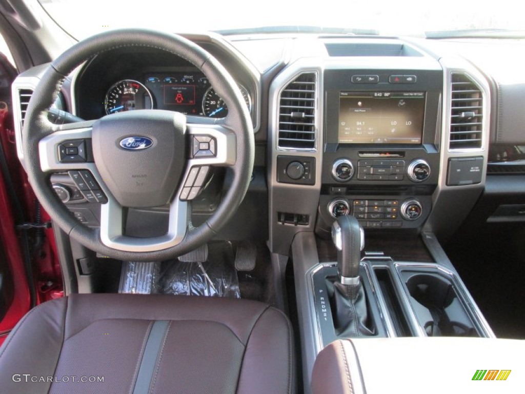 2015 F150 Platinum SuperCrew 4x4 - Ruby Red Metallic / Platinum Brunello photo #25