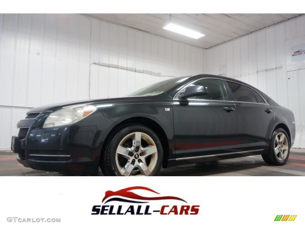 2008 Malibu LT Sedan - Black Granite Metallic / Ebony photo #1