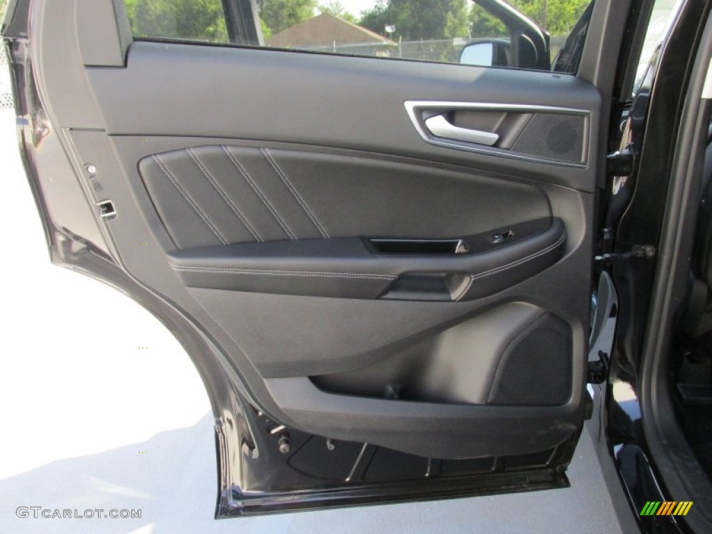 2015 Ford Edge Sport AWD Ebony Door Panel Photo #106262112