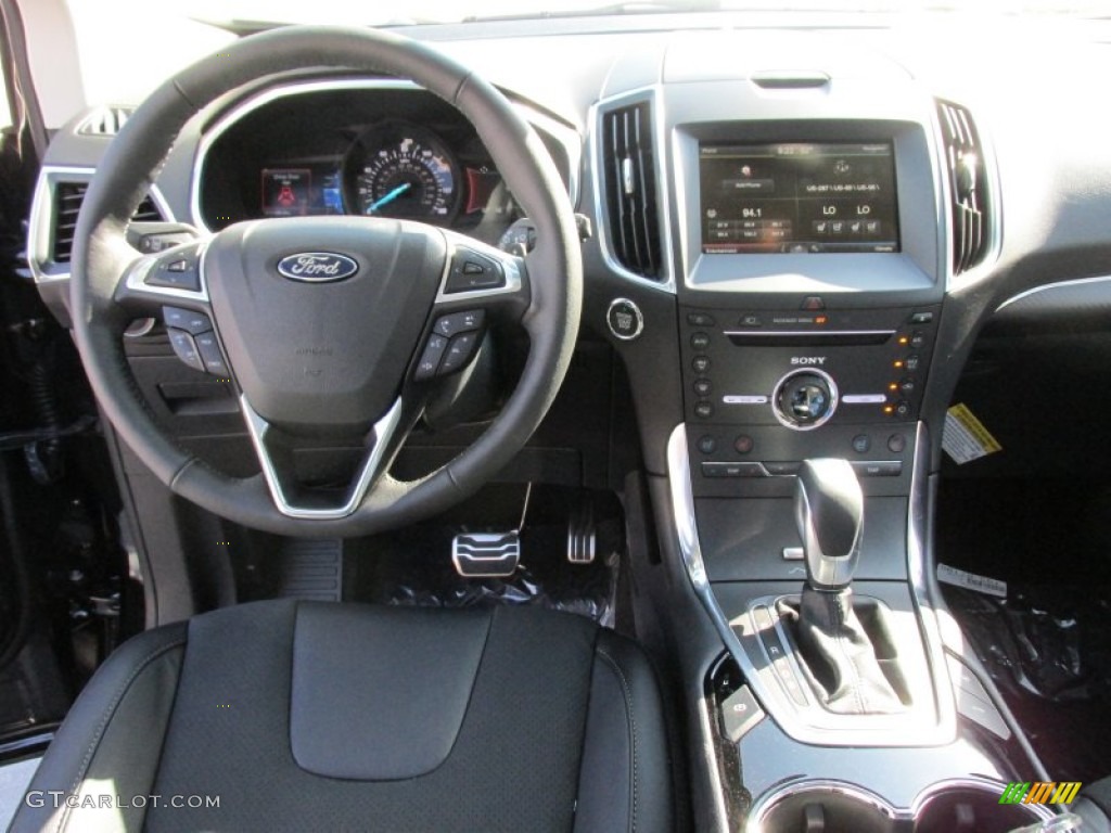 2015 Ford Edge Sport AWD Ebony Dashboard Photo #106262217