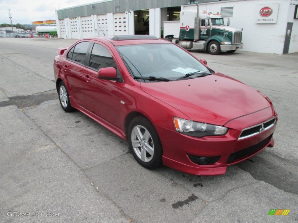 Rally Red Pearl Mitsubishi Lancer