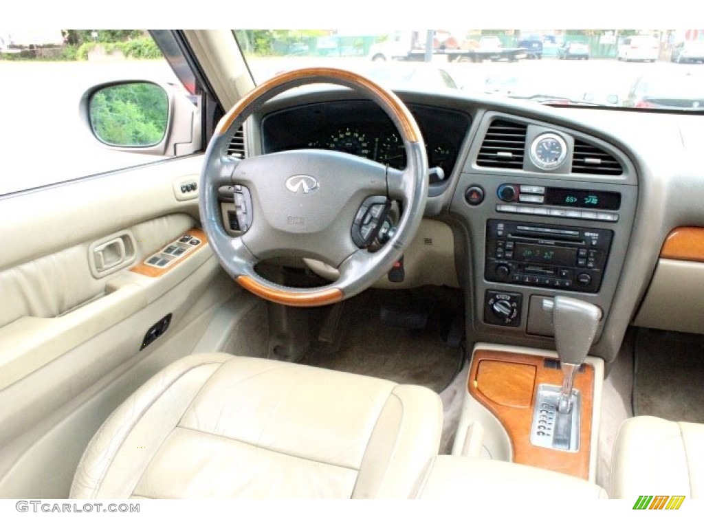 2002 QX4 4x4 - Golden Sand Metallic / Stone Beige photo #37