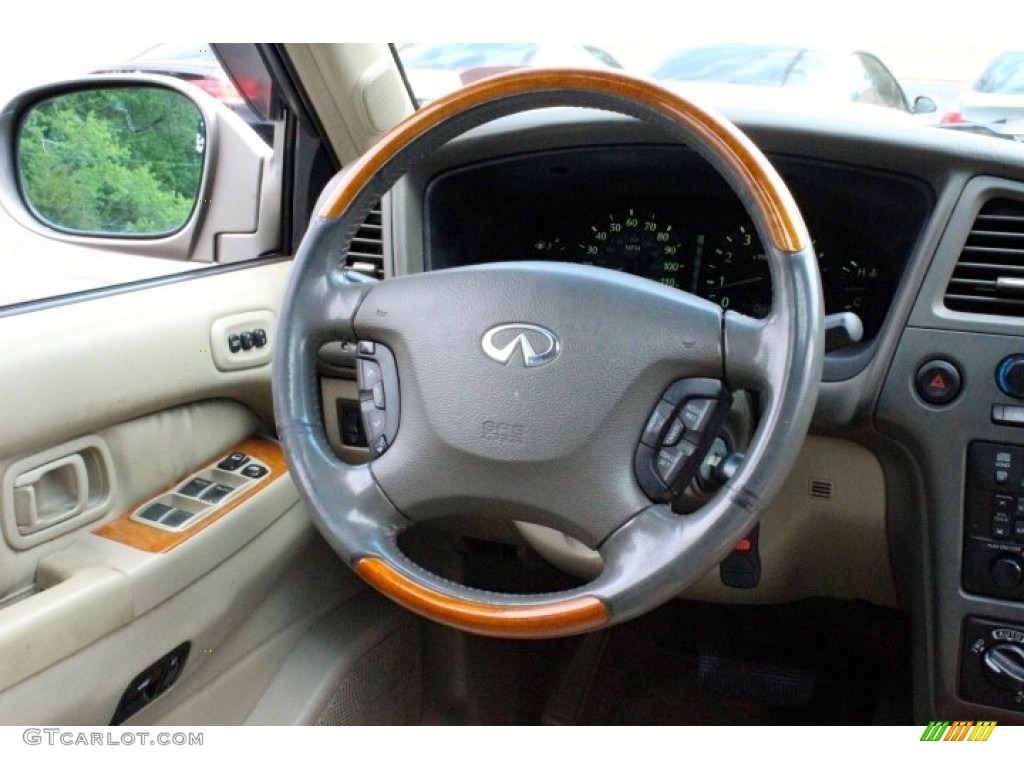 2002 QX4 4x4 - Golden Sand Metallic / Stone Beige photo #38