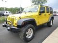 2008 Detonator Yellow Jeep Wrangler Unlimited Rubicon 4x4  photo #8