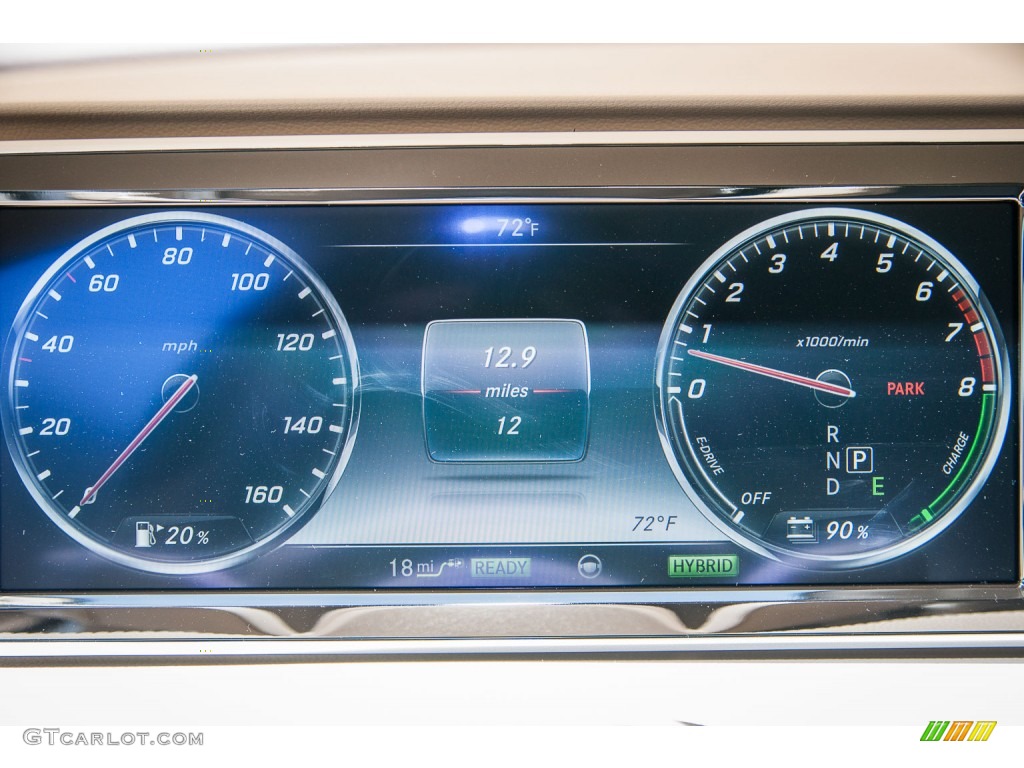2015 Mercedes-Benz S 550e Plug-In Hybrid Sedan Gauges Photo #106266452