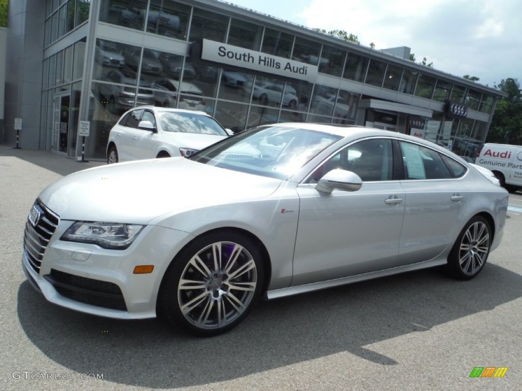 2012 A7 3.0T quattro Prestige - Ice Silver Metallic / Black photo #1