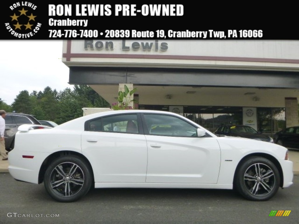 2013 Charger R/T AWD - Bright White / Black/Red photo #1