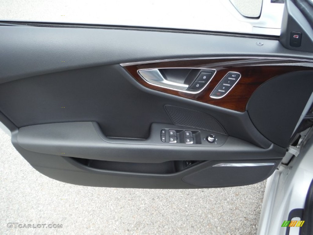 2012 Audi A7 3.0T quattro Prestige Black Door Panel Photo #106269050