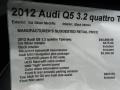2012 Ice Silver Metallic Audi Q5 3.2 FSI quattro  photo #42
