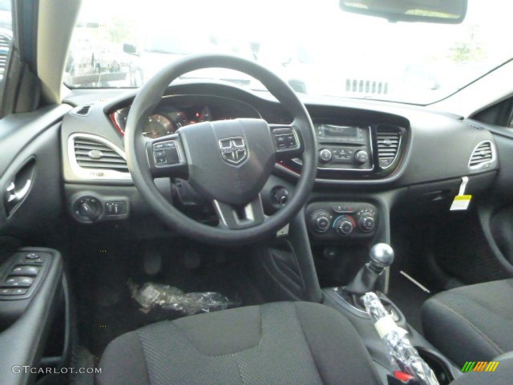 Black Interior 2016 Dodge Dart SE Photo #106274120