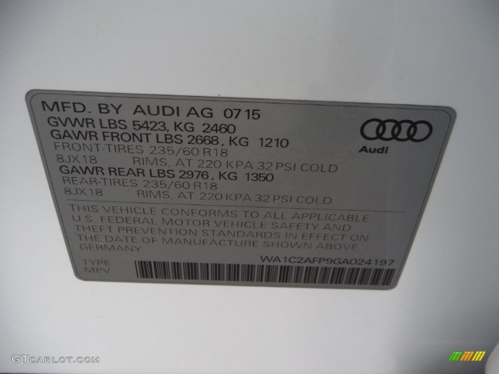 2016 Q5 2.0 TFSI Premium quattro - Ibis White / Black photo #39