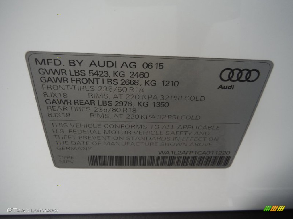 2016 Q5 2.0 TFSI Premium quattro - Ibis White / Black photo #40