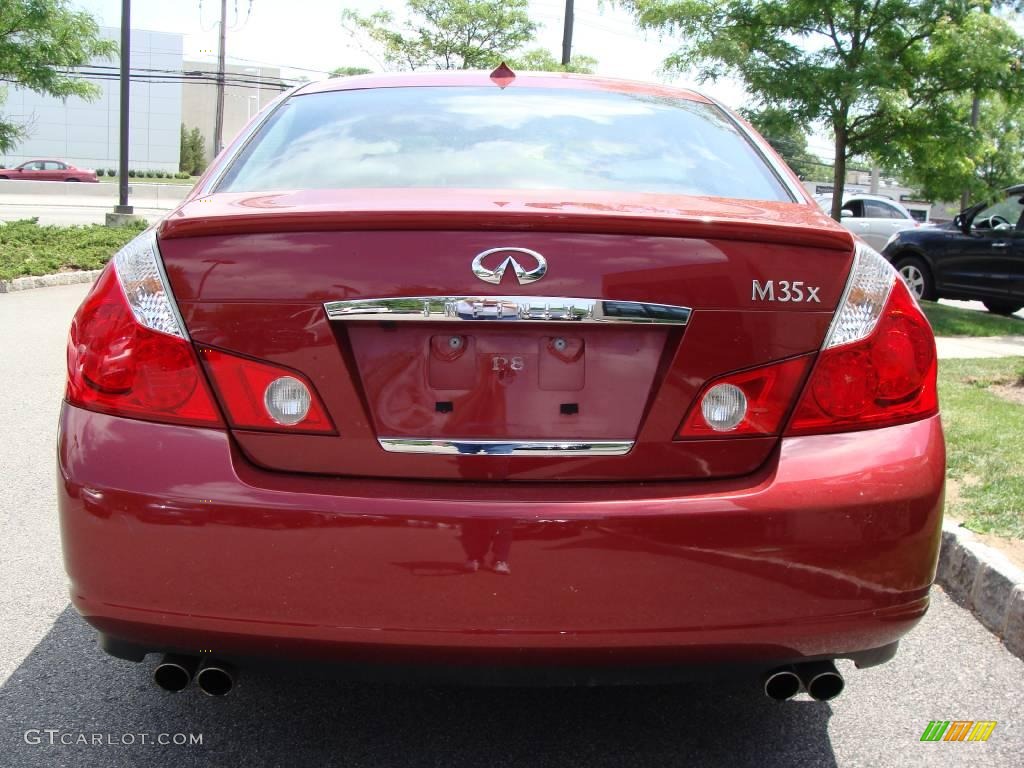 2007 M 35x Sedan - Crimson Roulette Pearl / Graphite photo #6