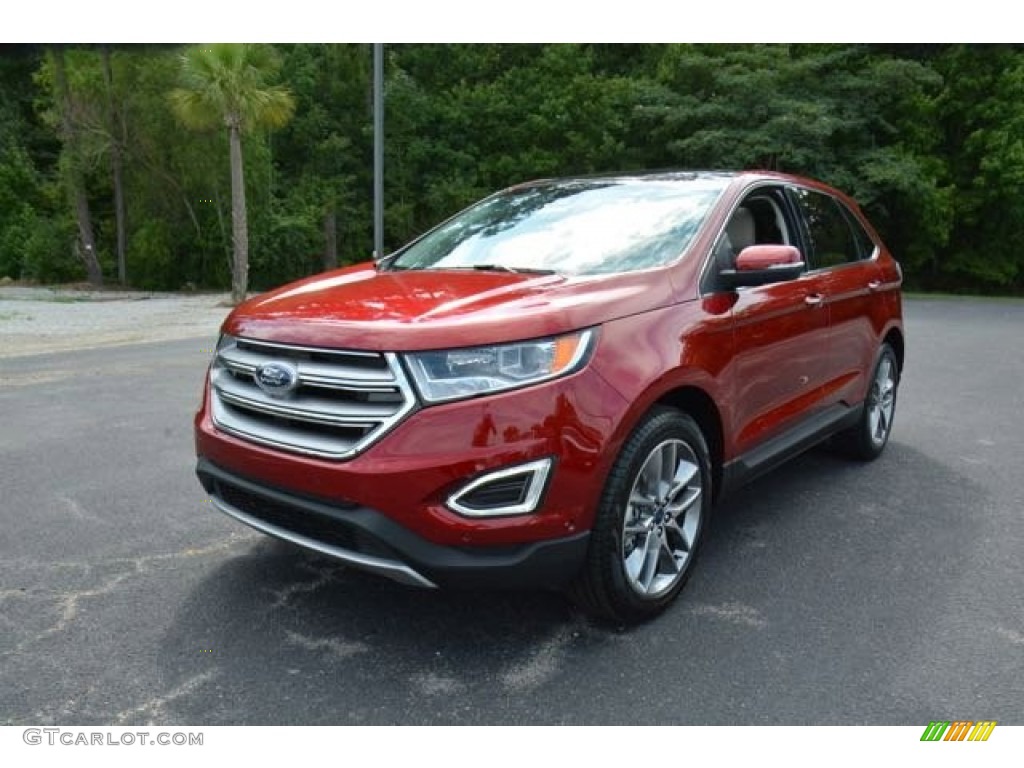 Ruby Red Metallic 2015 Ford Edge Titanium Exterior Photo #106279502