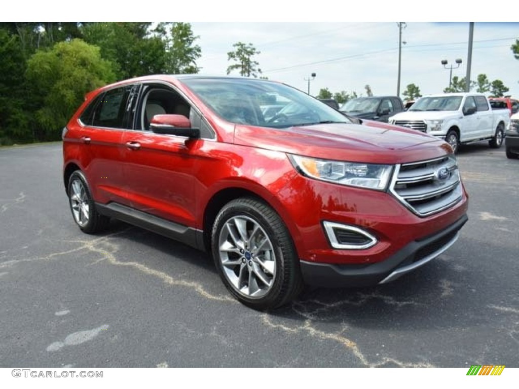 Ruby Red Metallic 2015 Ford Edge Titanium Exterior Photo #106279535