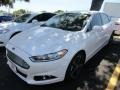 2015 White Platinum Metallic Ford Fusion Titanium  photo #2