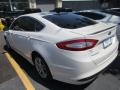 2015 White Platinum Metallic Ford Fusion Hybrid Titanium  photo #4