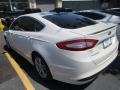 2015 White Platinum Metallic Ford Fusion Hybrid Titanium  photo #4