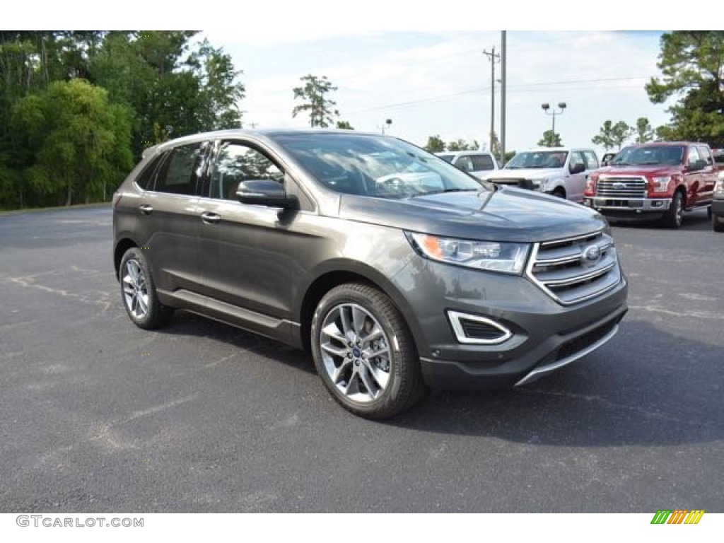 Magnetic Metallic 2015 Ford Edge Titanium Exterior Photo #106282364