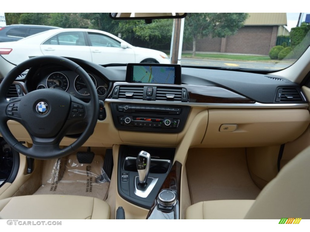 2015 BMW 3 Series 320i xDrive Sedan Venetian Beige Dashboard Photo #106283111