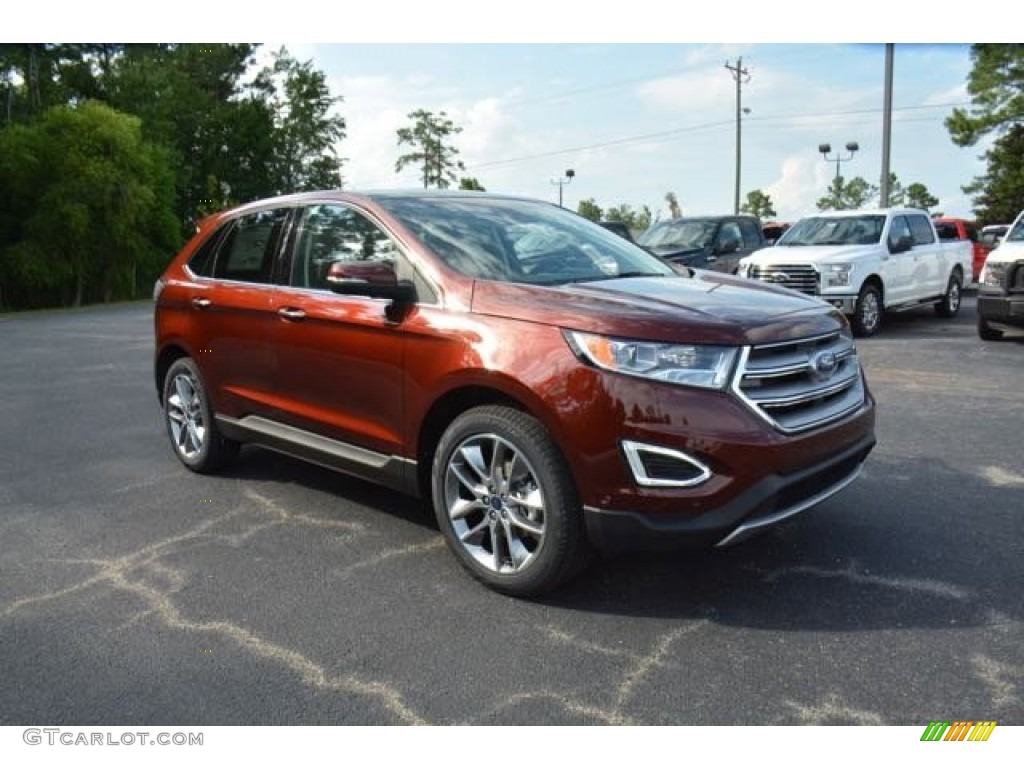 Bronze Fire Metallic 2015 Ford Edge Titanium Exterior Photo #106283372