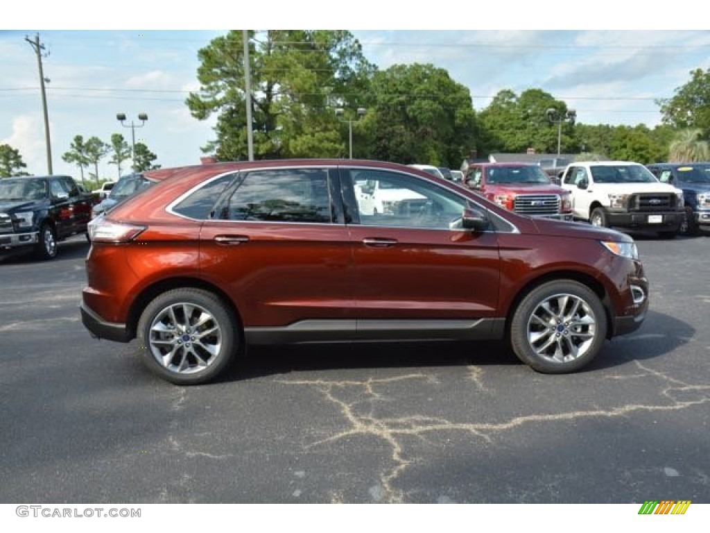 Bronze Fire Metallic 2015 Ford Edge Titanium Exterior Photo #106283393
