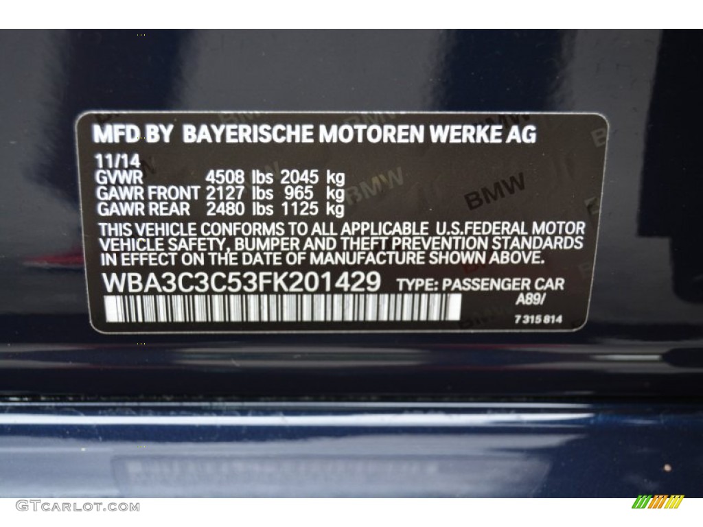 2015 3 Series 320i xDrive Sedan - Imperial Blue Metallic / Venetian Beige photo #35