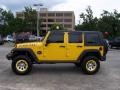 2009 Detonator Yellow Jeep Wrangler Unlimited X 4x4  photo #2