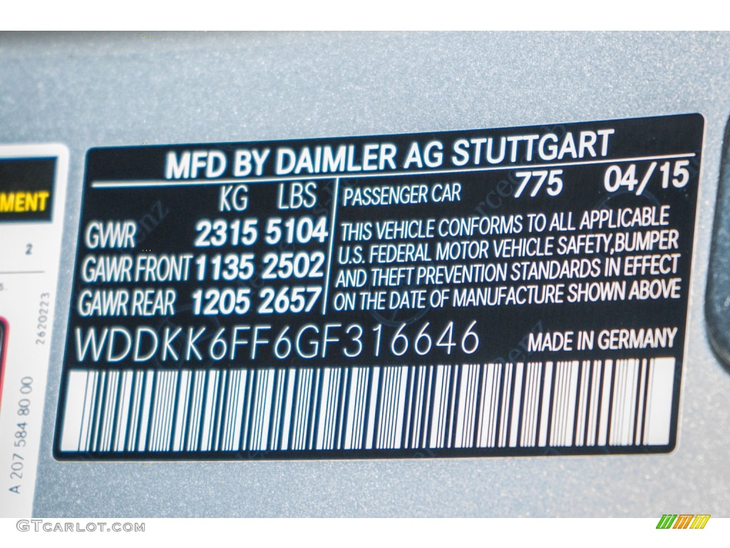 2016 E Color Code 775 for Iridium Silver Metallic Photo #106287152