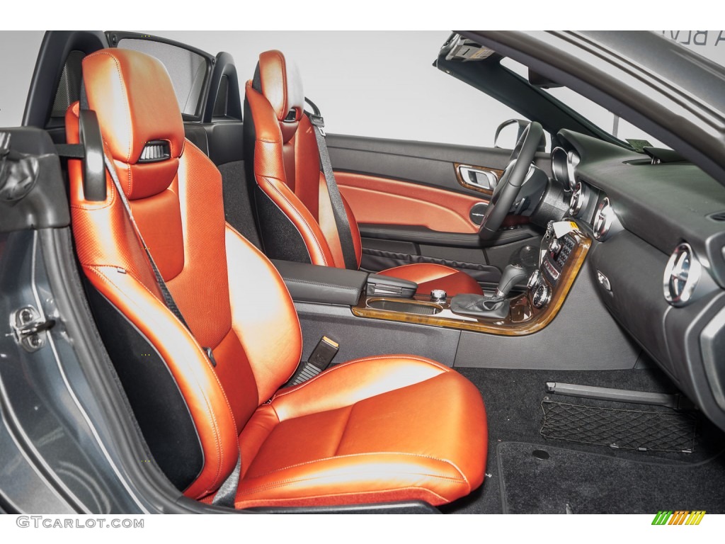 Bengal Red/Black Interior 2016 Mercedes-Benz SLK 350 Roadster Photo #106287410