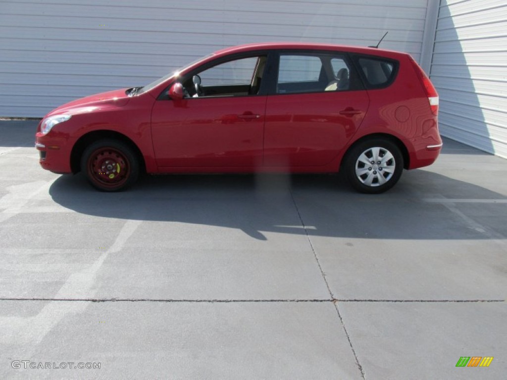 2012 Elantra GLS Touring - Chilipepper Red / Beige photo #3