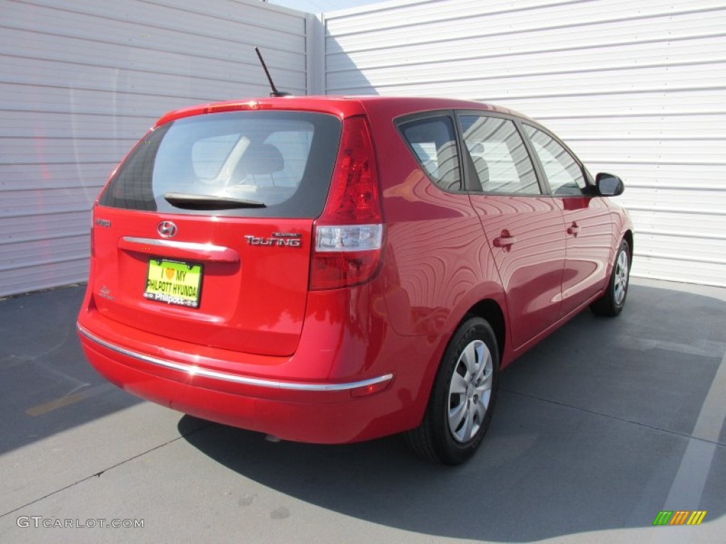 2012 Elantra GLS Touring - Chilipepper Red / Beige photo #9
