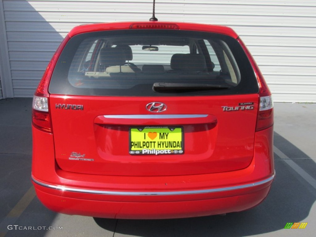 2012 Elantra GLS Touring - Chilipepper Red / Beige photo #10