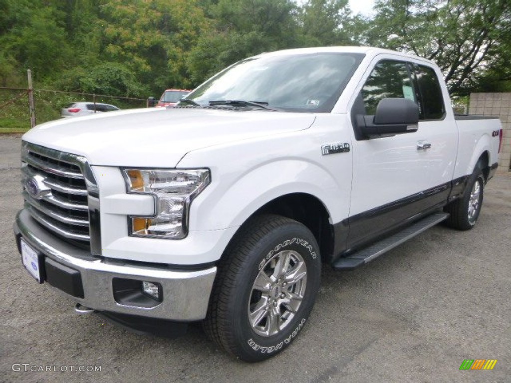 2015 F150 XLT SuperCab 4x4 - Oxford White / Medium Light Camel photo #6