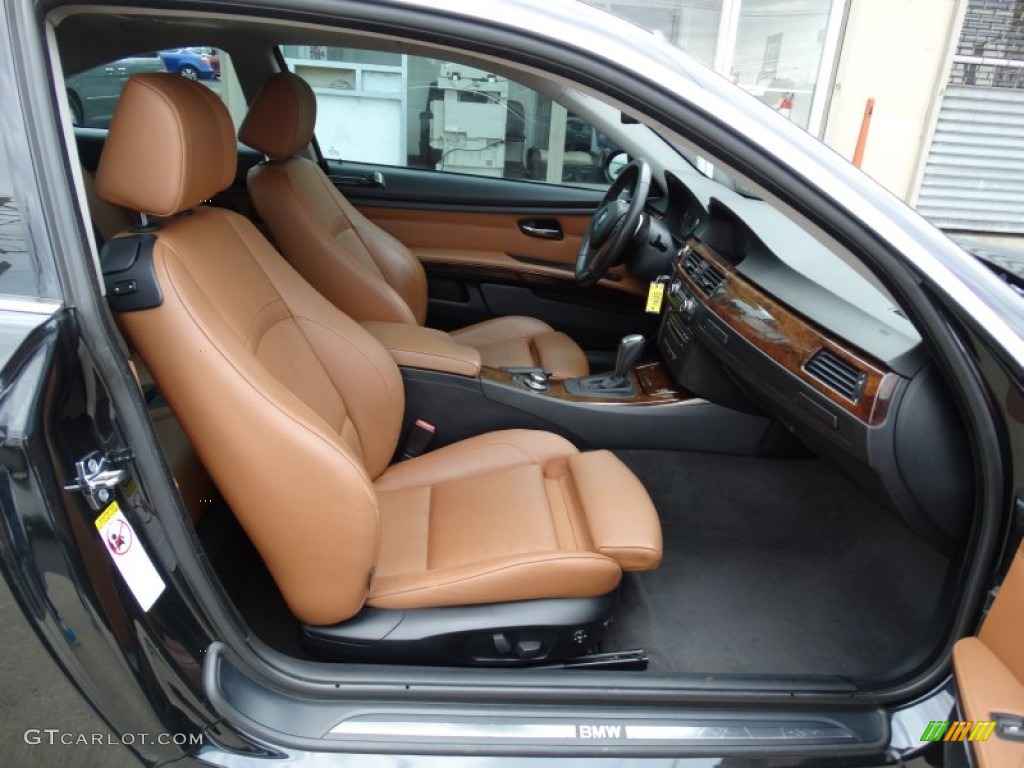 2008 3 Series 328xi Coupe - Jet Black / Saddle Brown/Black photo #16