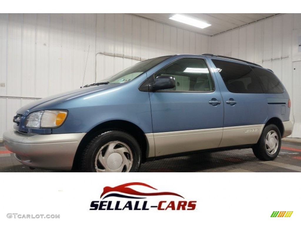 1998 Sienna LE - Denim Blue Mica Pearl Metallic / Gray photo #1