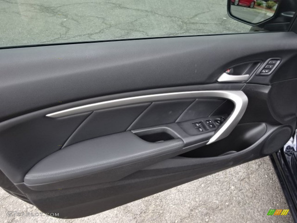 2012 Honda Accord EX-L V6 Coupe Black Door Panel Photo #106300910