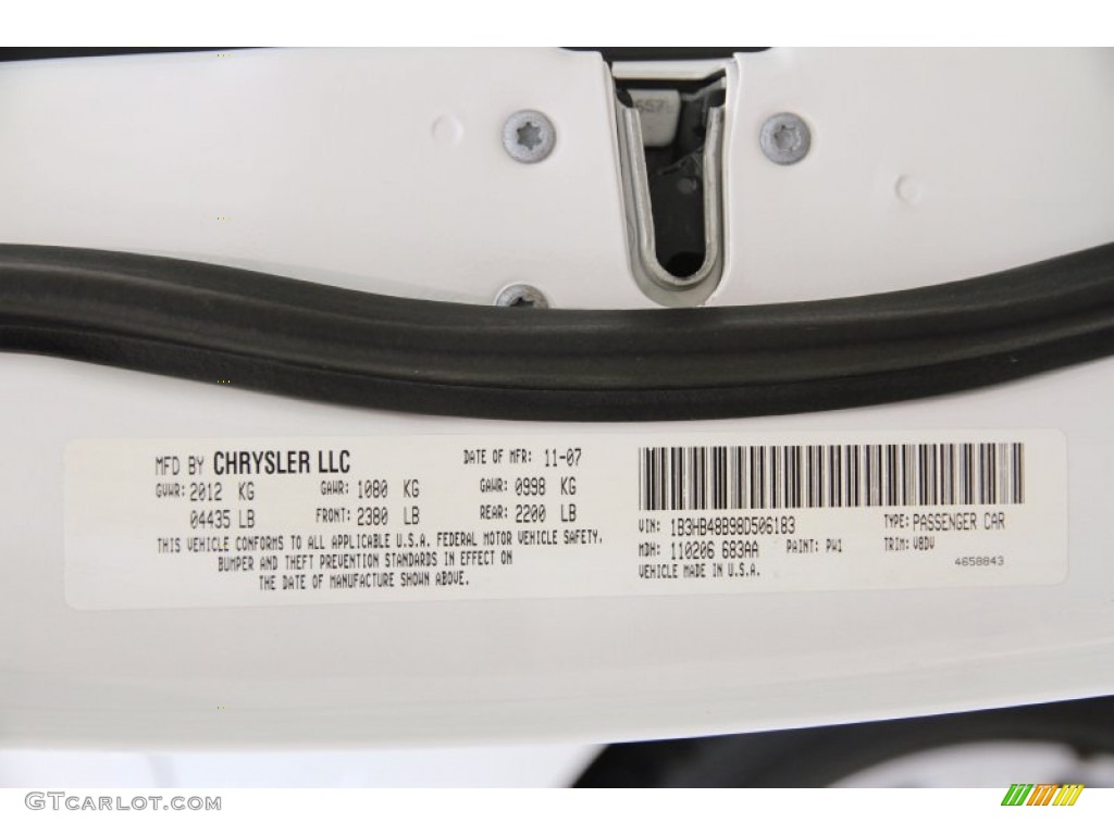 2008 Caliber SXT - Stone White / Dark Slate Gray/Blue photo #17