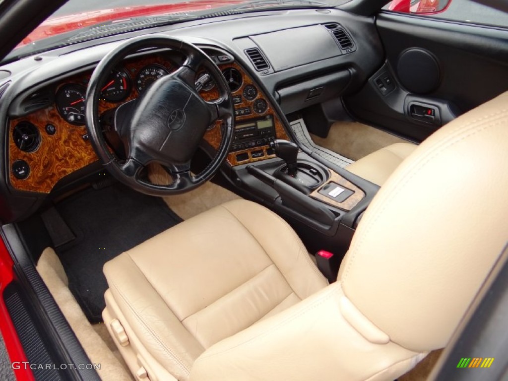 Tan Interior 1995 Toyota Supra Turbo Coupe Photo #106301450