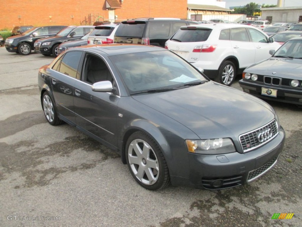 2004 S4 4.2 quattro Sedan - Dolphin Grey Metallic / Black photo #1