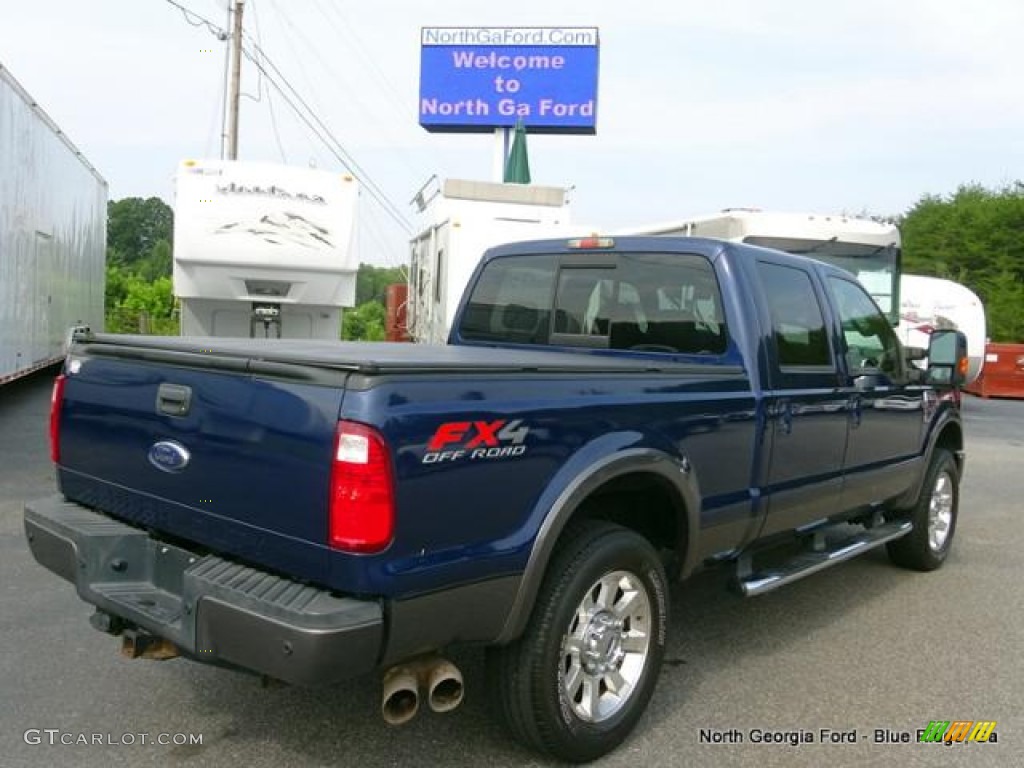 2008 F250 Super Duty FX4 Crew Cab 4x4 - Dark Blue Pearl Metallic / Black/Dusted Copper photo #5