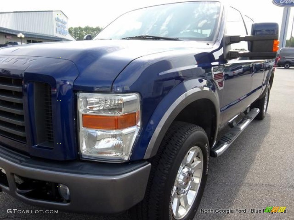 2008 F250 Super Duty FX4 Crew Cab 4x4 - Dark Blue Pearl Metallic / Black/Dusted Copper photo #35