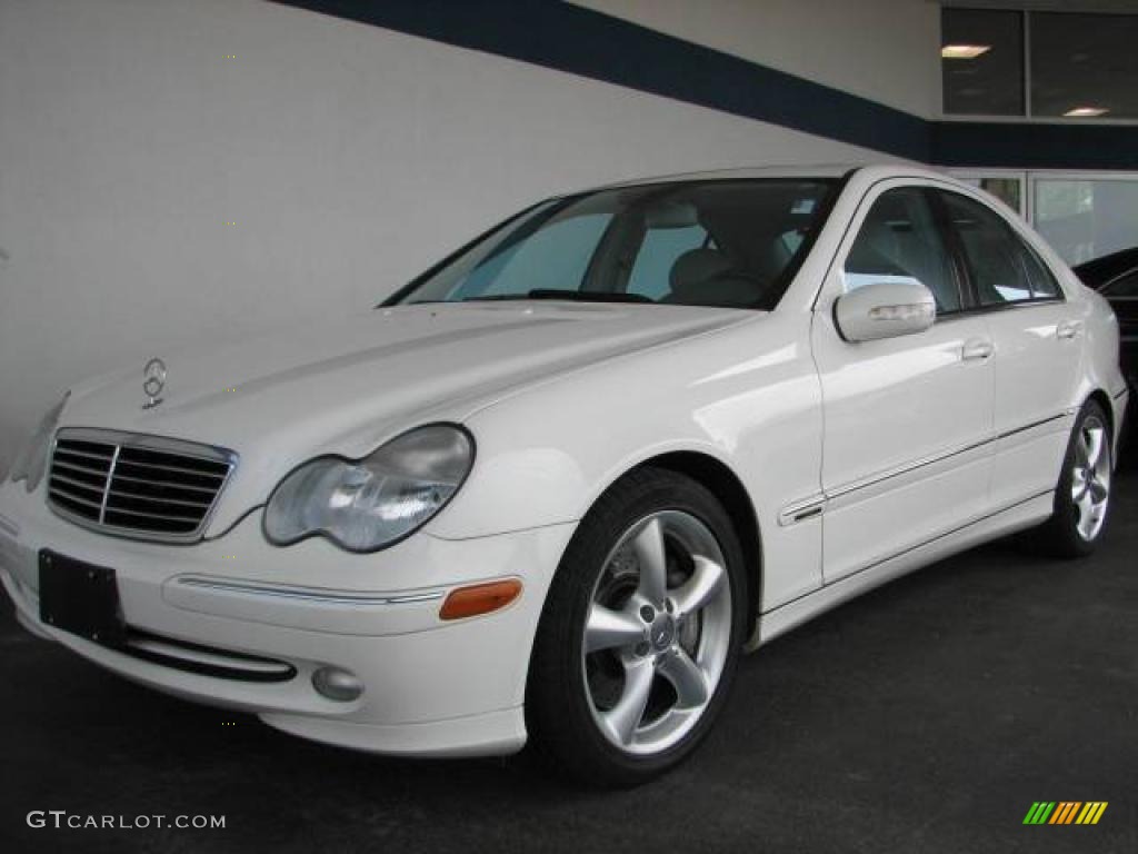 2004 C 230 Kompressor Sedan - Alabaster White / Ash Grey photo #1