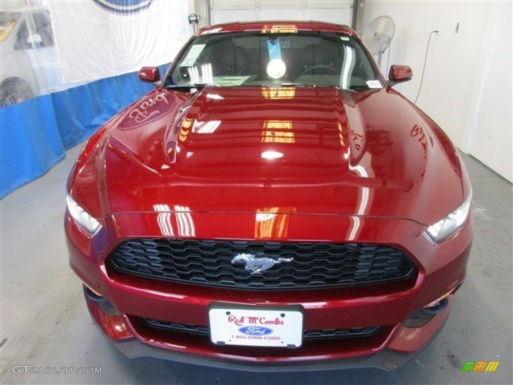 2015 Mustang EcoBoost Premium Coupe - Ruby Red Metallic / Ebony photo #2