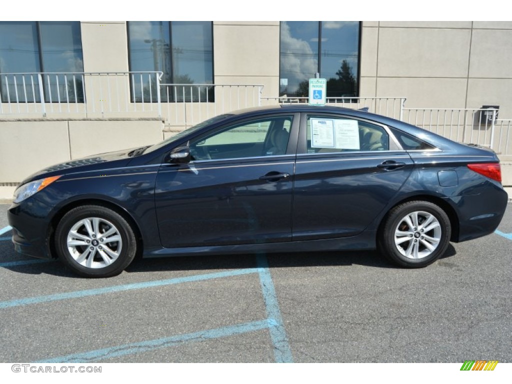 2014 Sonata GLS - Indigo Blue Pearl / Camel photo #6