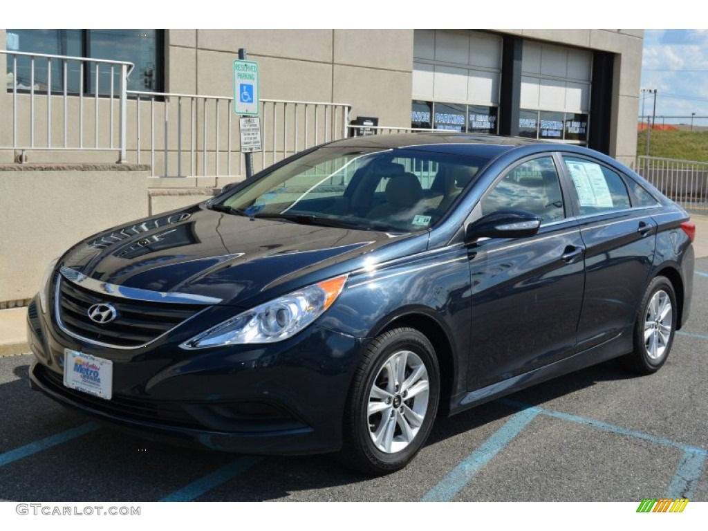 2014 Sonata GLS - Indigo Blue Pearl / Camel photo #7