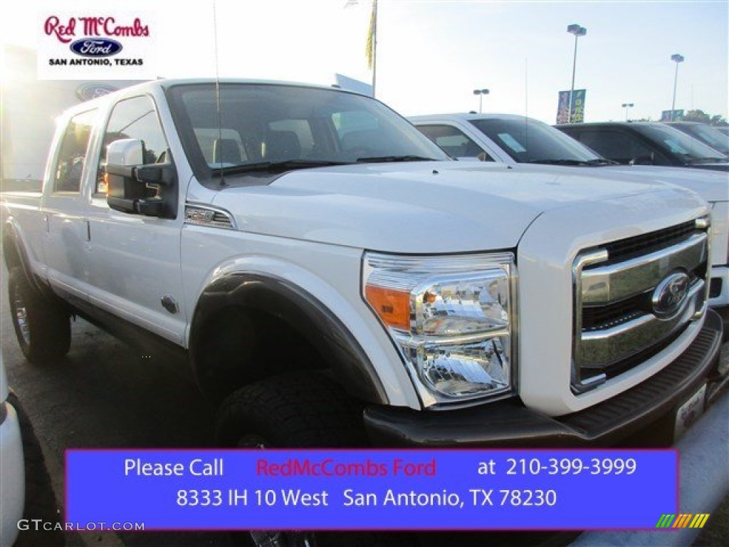 2015 F250 Super Duty King Ranch Crew Cab 4x4 - White Platinum / King Ranch Mesa Antique Affect/Adobe photo #1